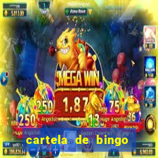 cartela de bingo cha de panela